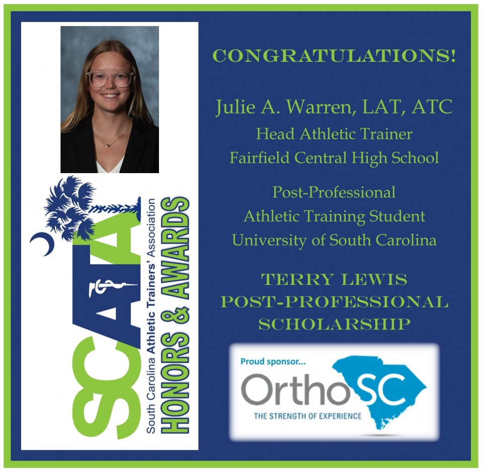 South Carolina Athletic Trainers' Association SCATA Announcements